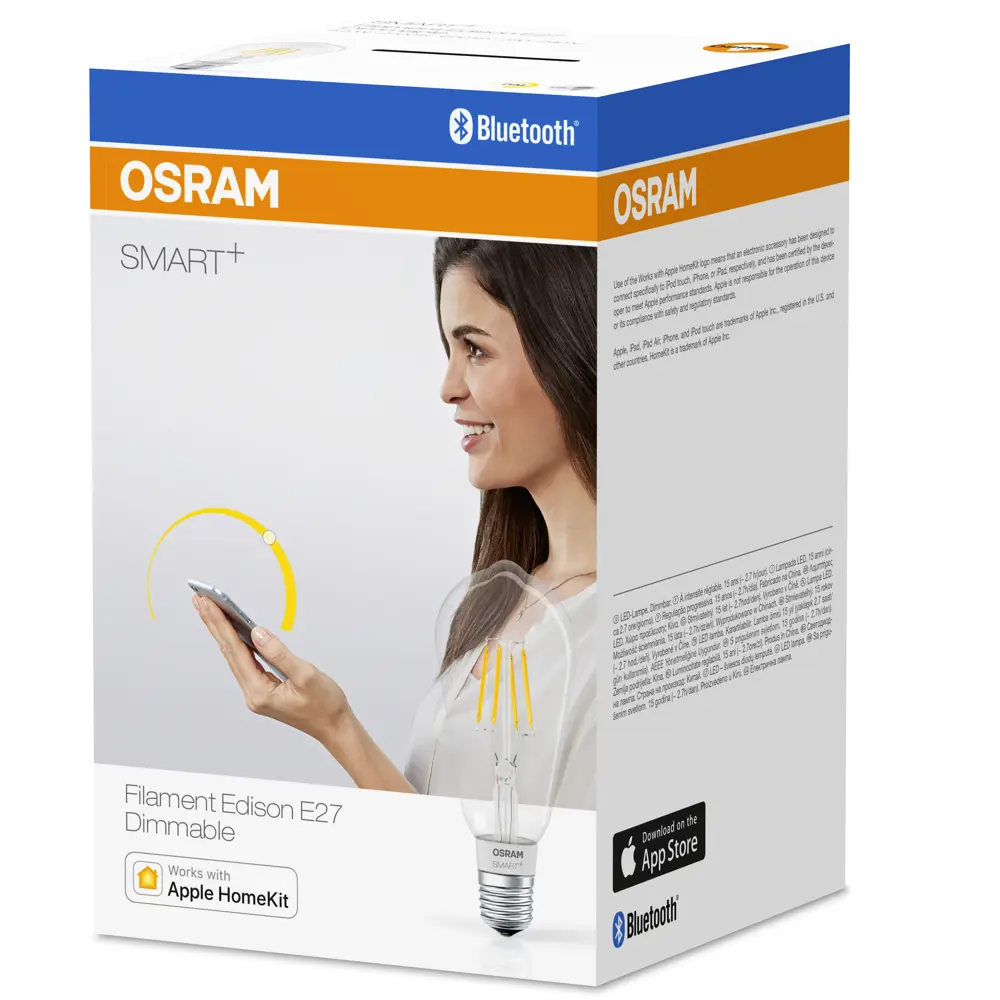 Лампа умная светодиодная Osram Smart Plus E27 220-240 В 5.5 Вт эдисон прозрачная 650 лм, теплый белый свет 89143930 STLM-2053381 LEDVANCE  - Вид №5
