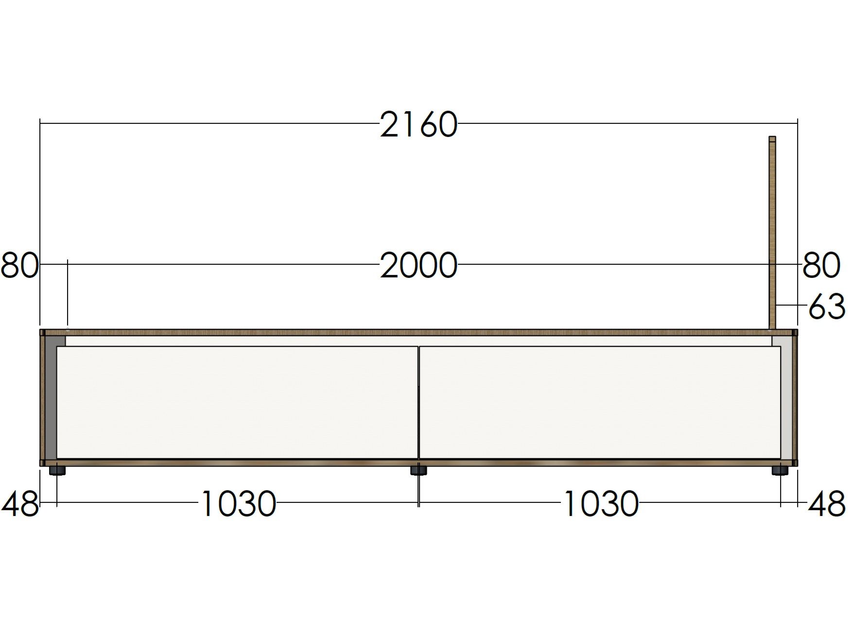 Двуспальная кровать-контейнер из многослойного материала Müller Small Living SPAZE ARCH-00061252 - Вид №20