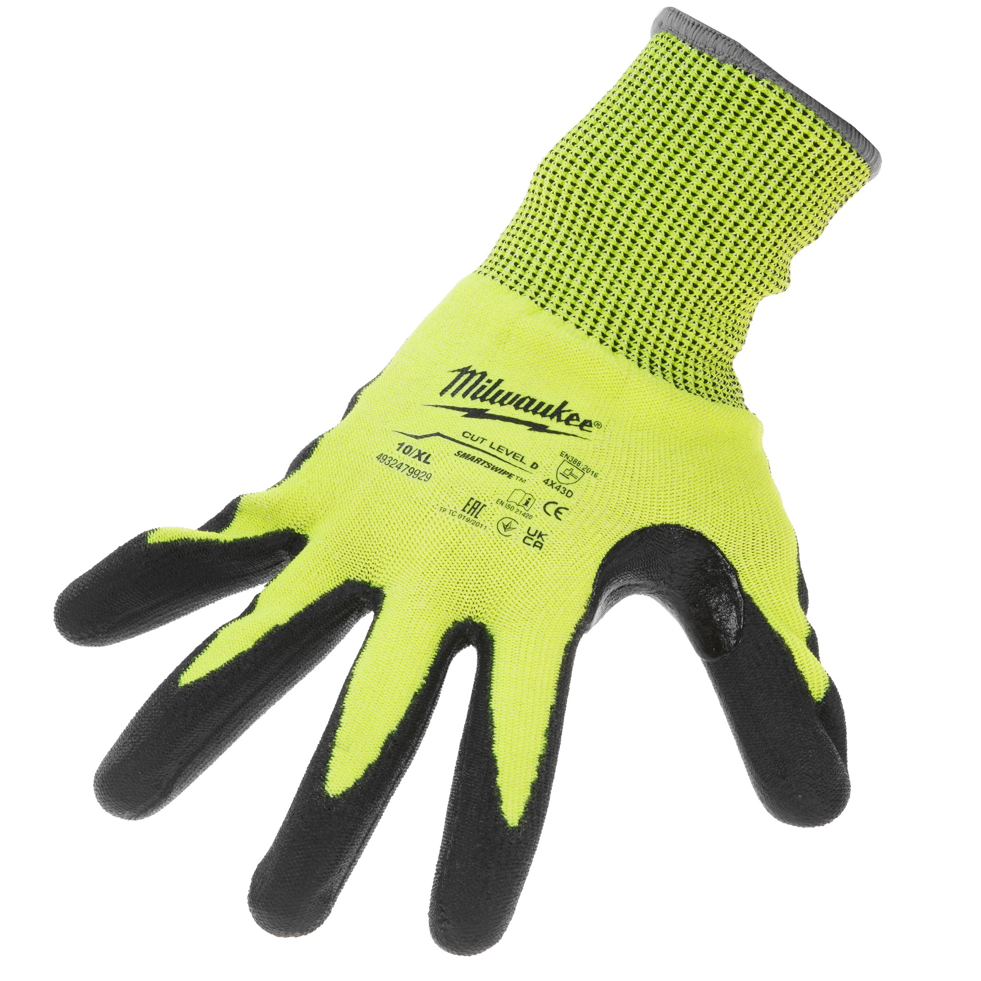 Перчатки трикотажные Milwaukee Hi-Vis Cut level 4/D 10/XL 5478068 STDN-0040149 - Вид №2