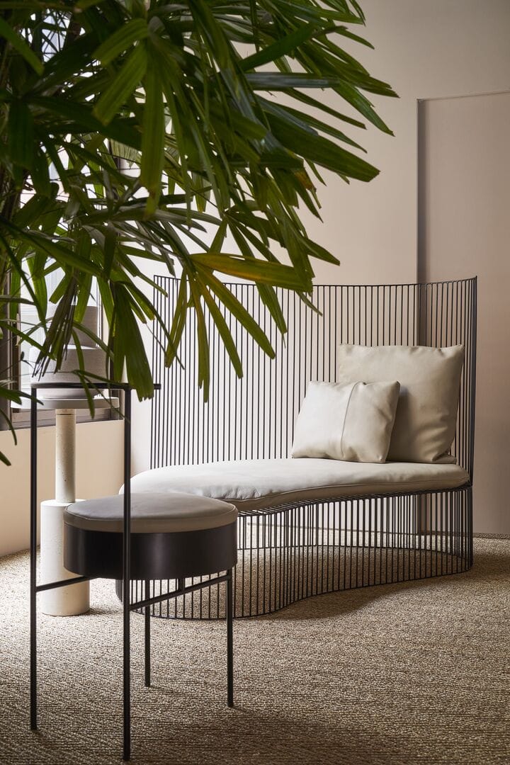 Металлический садовый спальный диван со спинкой Baxter метла ARCH-00145257 - Вид №1