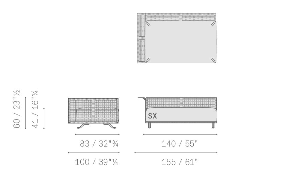 Ткань съемный садовый диван Poltrona Frau Boundless Living Outdoor Collections ARCH-00134649 - Вид №27