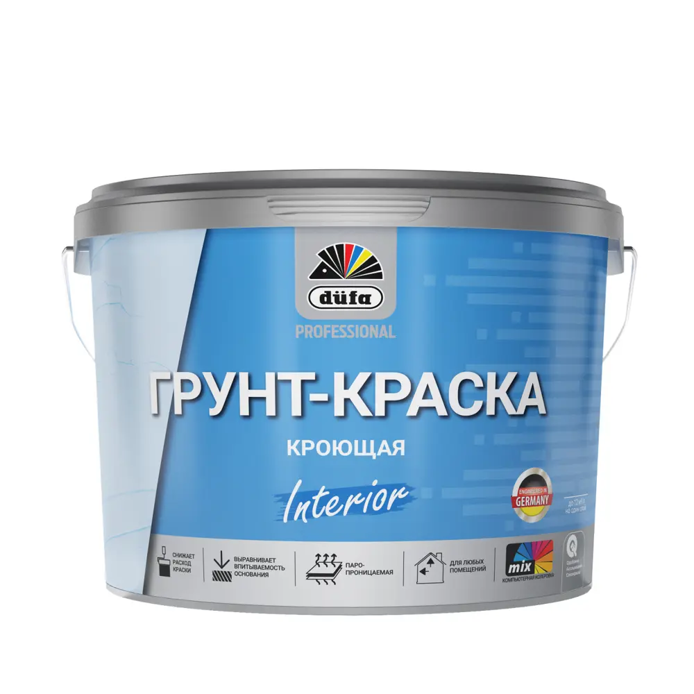 Грунт-краска Dufa PROFESSIONAL матовая цвет белый база А 9 л 89414116 STLM-2017172 