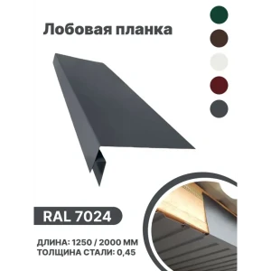 91936514 Лобовая планка B-group 2000x200мм RAL 7024 серый глянцевый 10шт STLM-1543214