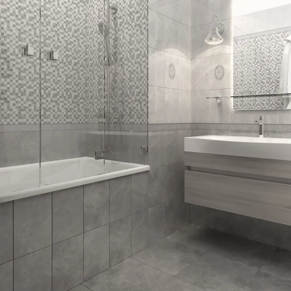 Керамогранит Шахтинская Плитка Дора 40x40 см 1.6 м² глянцевый цвет серый STLM-2172551