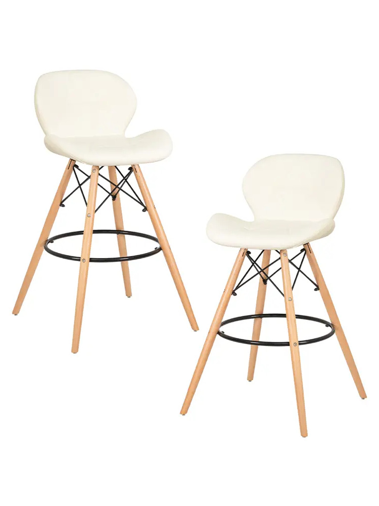 90560352 Комплект барных стульев 2 шт Dobrin Butterfly 54x98x54 цвет кремовый STLM-0869718