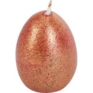 Свеча парафиновая Яйцо-3 малое красное с росписью 5,5 см