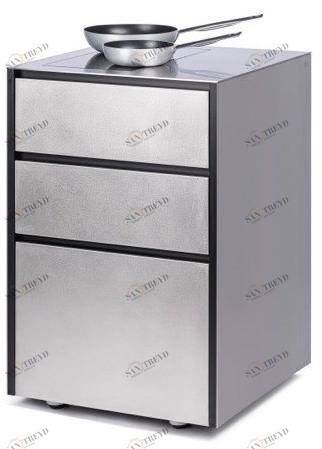 JOKODOMUS Отдельностоящий кухонный модуль из нержавеющей стали с ящиками для варочной панели Ono sun-id-1384649