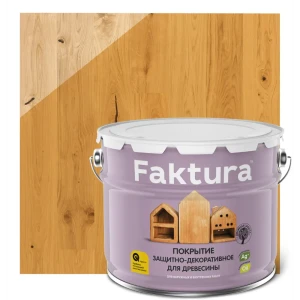 90208681 Покрытие FAKTURA 208450 защитно-декоративное для древесины сосна 9 л STLM-0854519