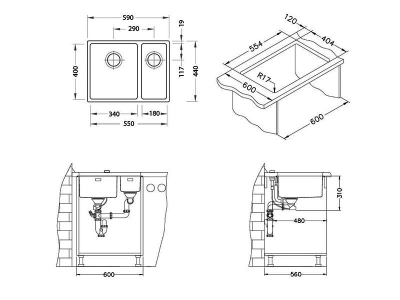 Мойка Alveus KOMBINO 120 1101960 - Вид №1