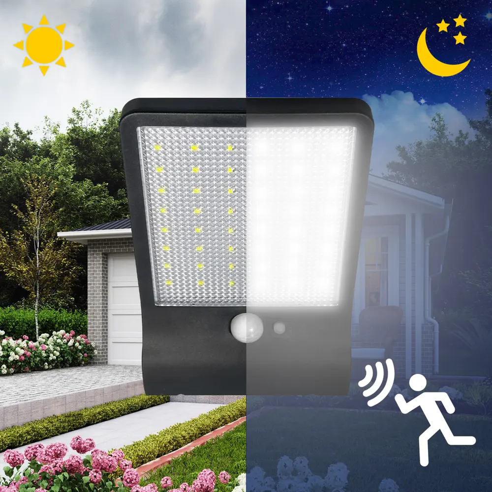 Светильник светодиодный уличный Duwi Solar LED на солнечных батареях с ДУ 10Вт 6500К 450Лм IP65 датчик движения черный 83972977 STLM-2041107  - Вид №2