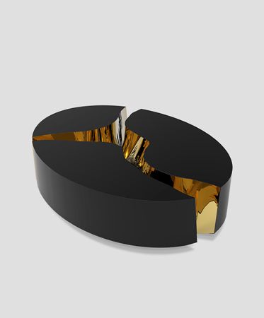 0-302 Овальный черный центральный стол Lapiaz Boca Do Lobo  - Вид №13