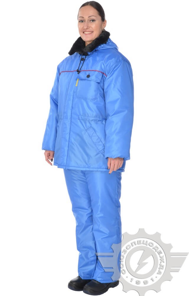 63742 Костюм "Эксперт-К" зимний ткань "Оксфорд" василек  Зимняя спецодежда  размер 48-50/170-176  - Вид №18
