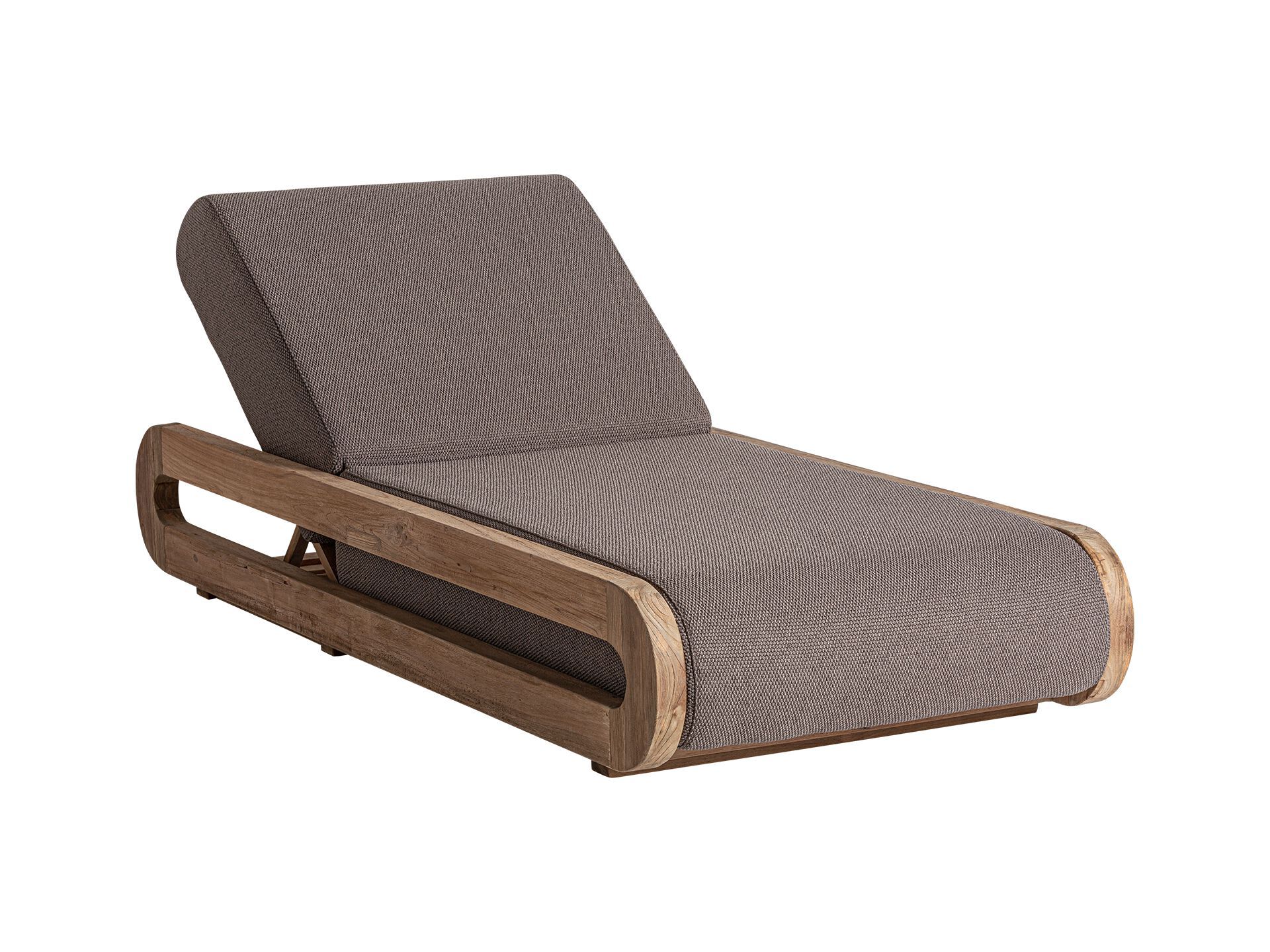 Садовая кровать с откидной спинкой из ткани и дерева Vical Home Corba ARCH-00001810