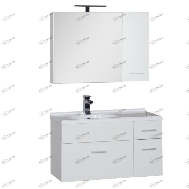 Комплект мебели Aquanet Данте 85 L белый (камерино 1 навесной шкафчик) 00164819