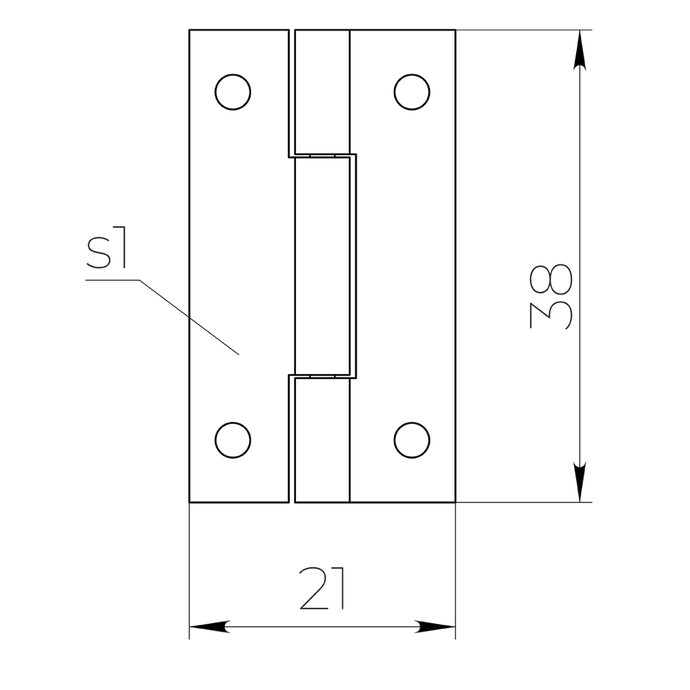 Накладная петля карточная Ajax 24x36 мм 2 шт STLM-2066028 - Вид №4