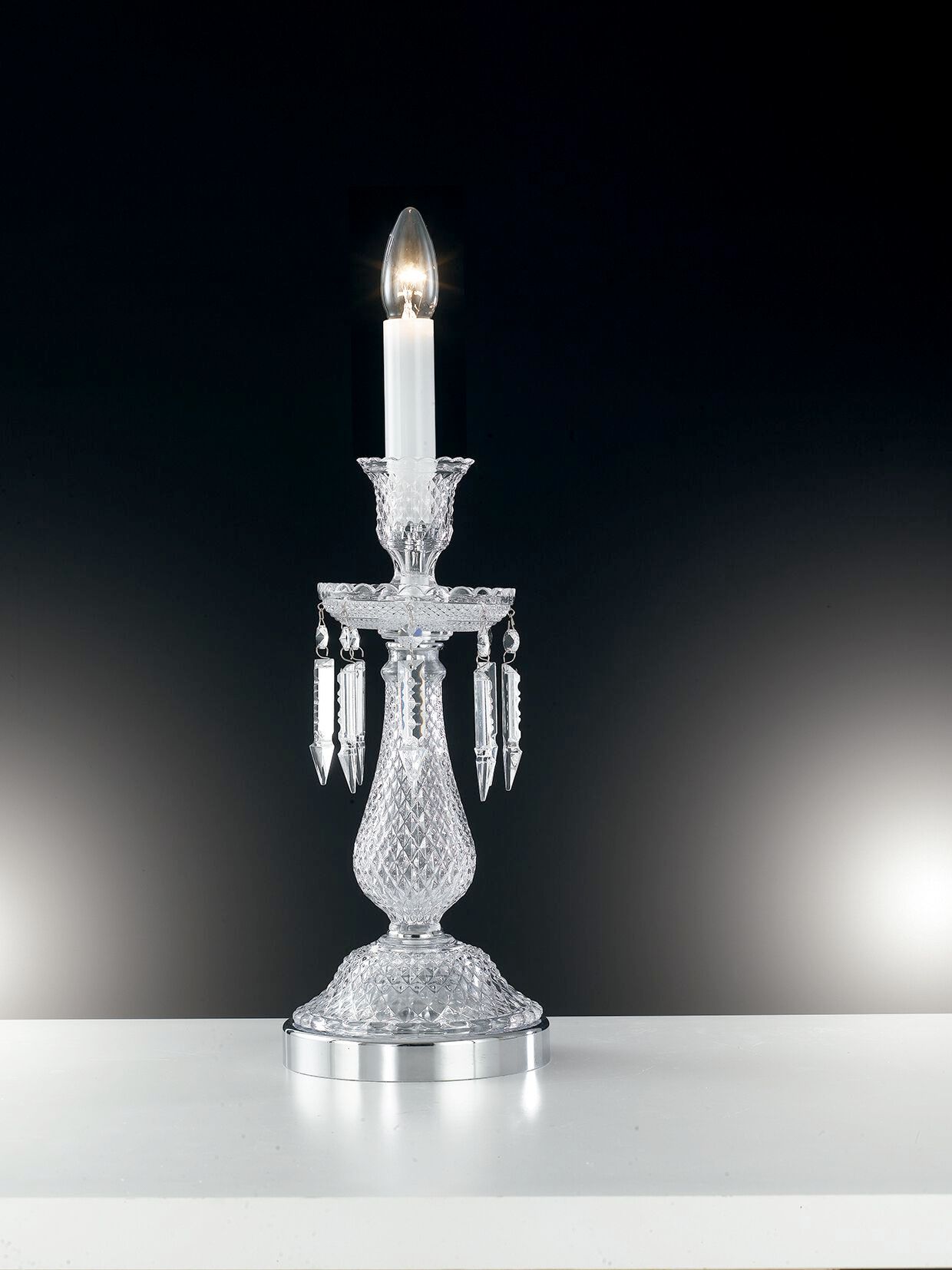Стеклянная настольная лампа с кристаллами Fan Europe Lighting окружающий свет дизайн ARCH-00074397 - Вид №3