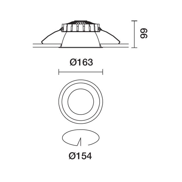 Заливка формы алюминия Сид Downlight iGuzzini ARCH-00022933 - Вид №2