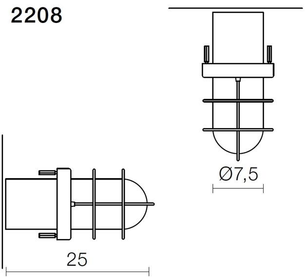 Martinelli Luce Уличный потолочный светильник из смолы и стекла Sistema polo 2808 - Вид №2