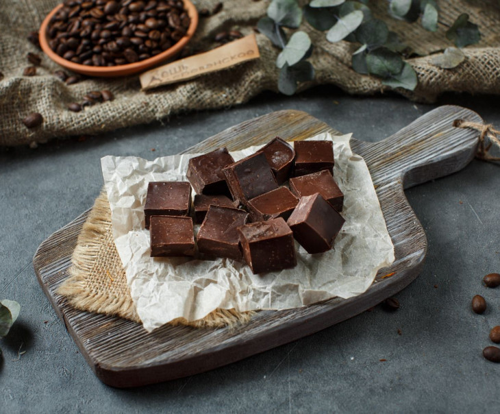 5945 Шоколад кусковой горький кофейный 50% Вкусляндия 