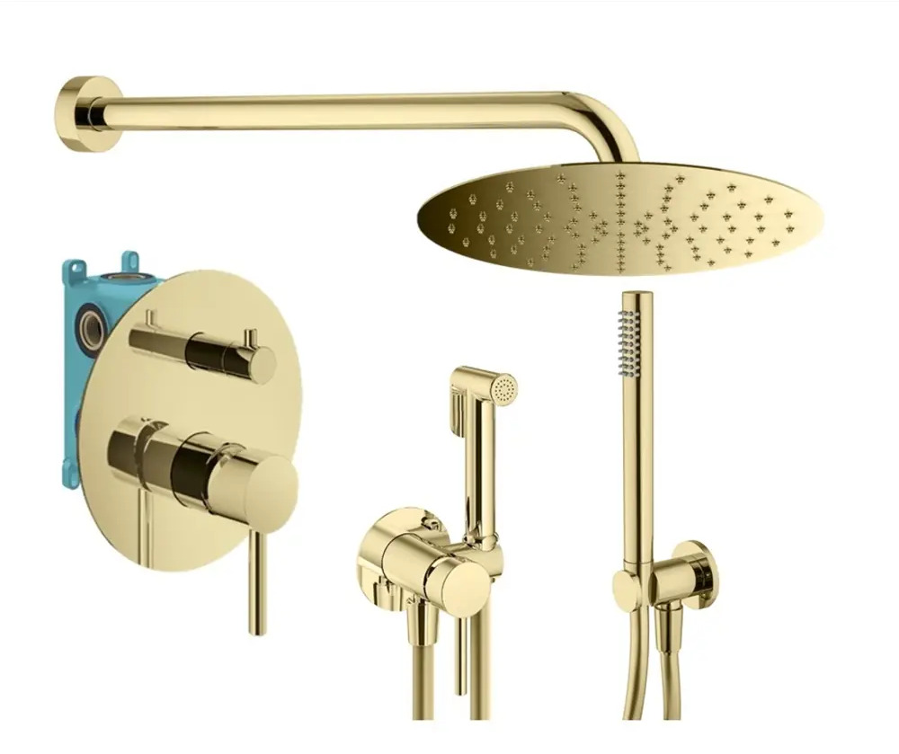 91720006 Комплект смесителей для душа Plumberia Selection KITZXO18OR, золото 24К STLM-0994627