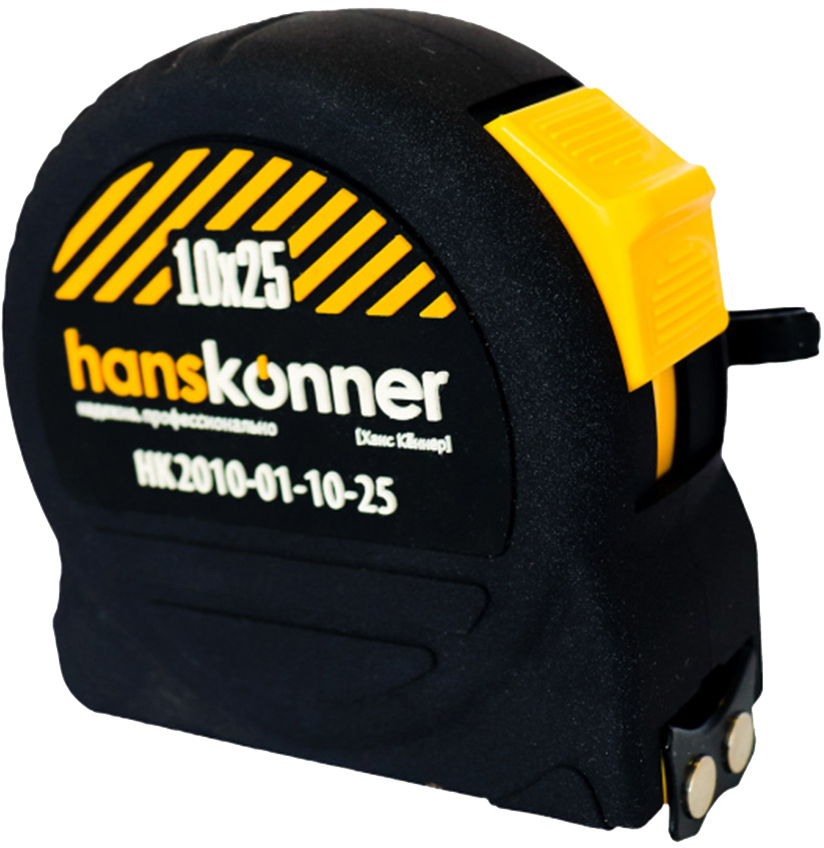 90138590 Рулетка HK2010-01-10-25 10 м x 25 мм, ударопрочная, магнитный наконечник STLM-0114840 HANSKONNER