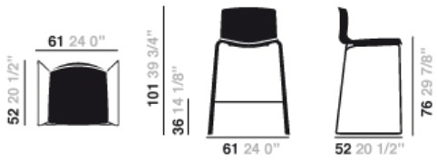 arper Высокий барный стул Catifa 46 sun-id-1452559 - Вид №4