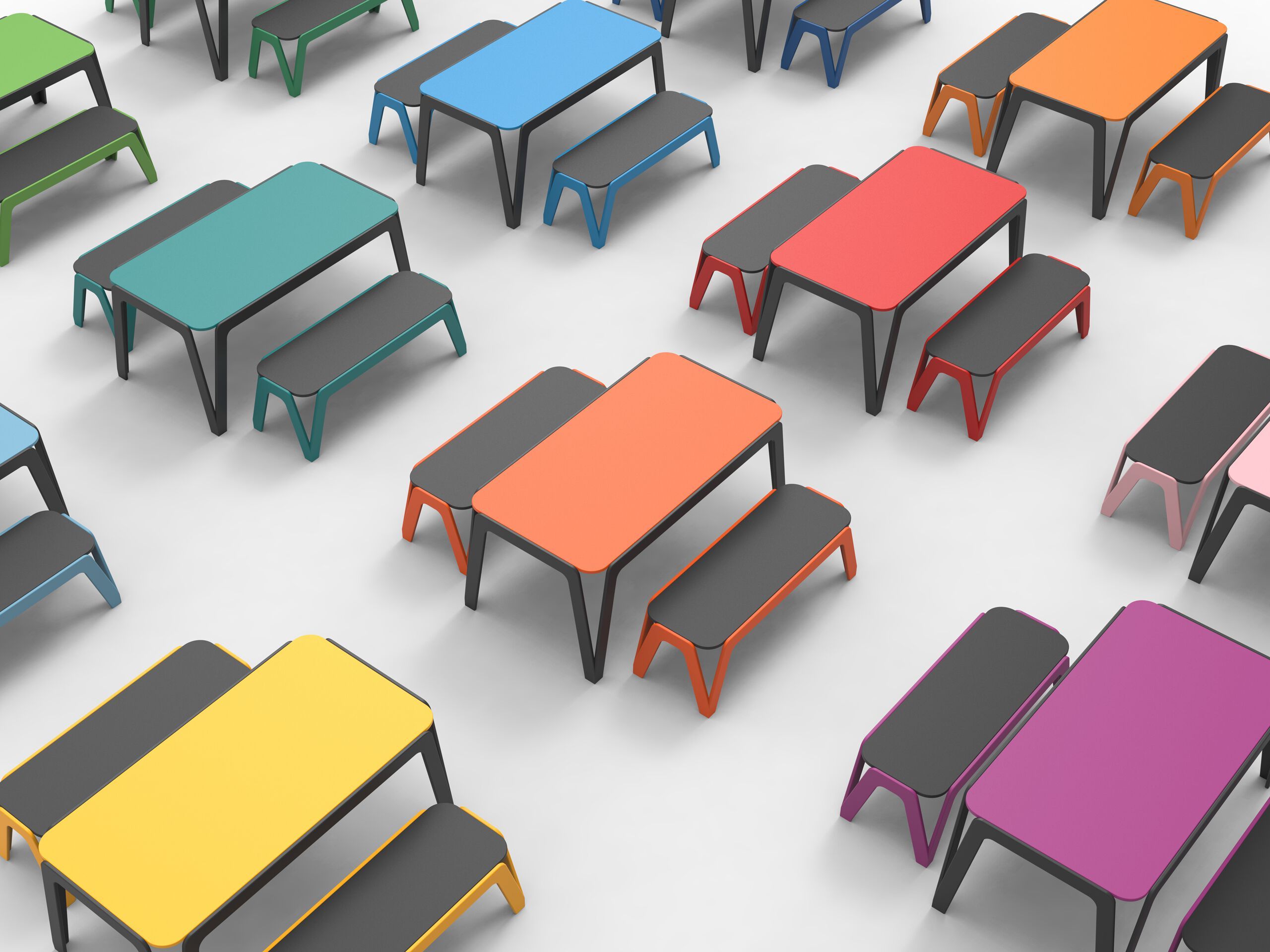 Скамейка из полиэтилена без спинки Donye компас ARCH-00130082 - Вид №6