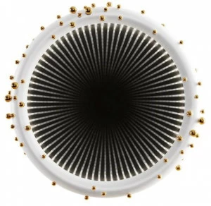 Scarlet Splendour Круглое зеркало из фанеры со встроенной настенной подсветкой Oasis O3