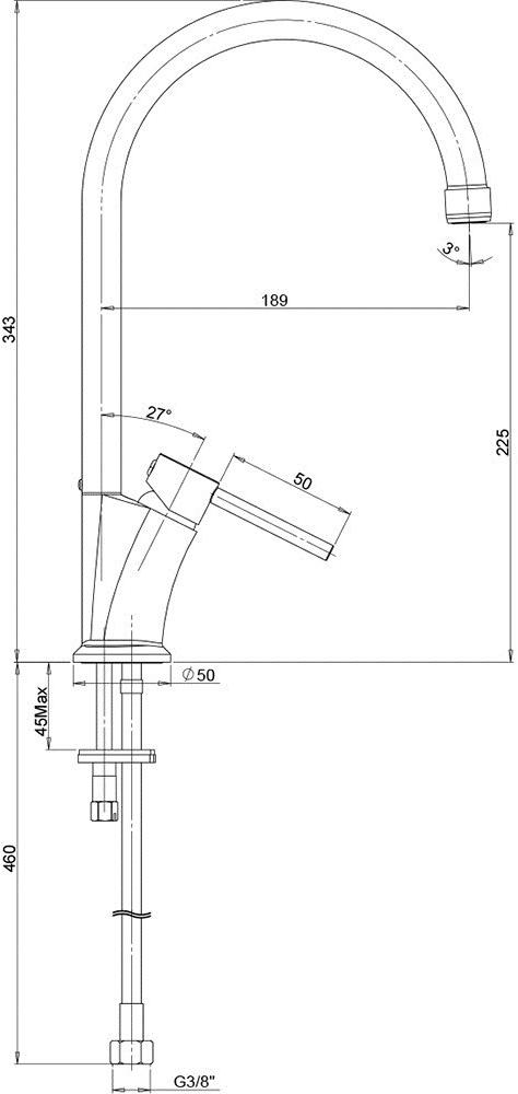 Paini Monterosa MOCR550 смеситель для кухни - Вид №4