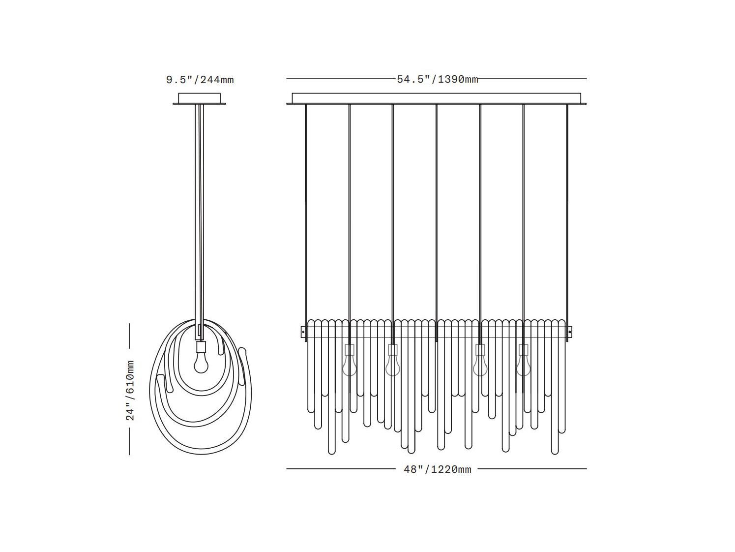Выдувное стекло светодиодный подвесной светильник SkLO Lasso ARCH-00040232 - Вид №3