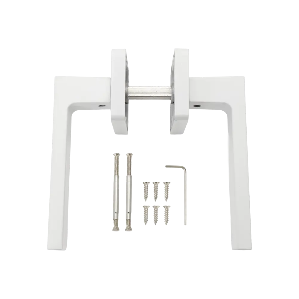 Дверная ручка на розетке Edson EDS-04-Q1 без запирания цвет белый STLM-2059692 - Вид №1