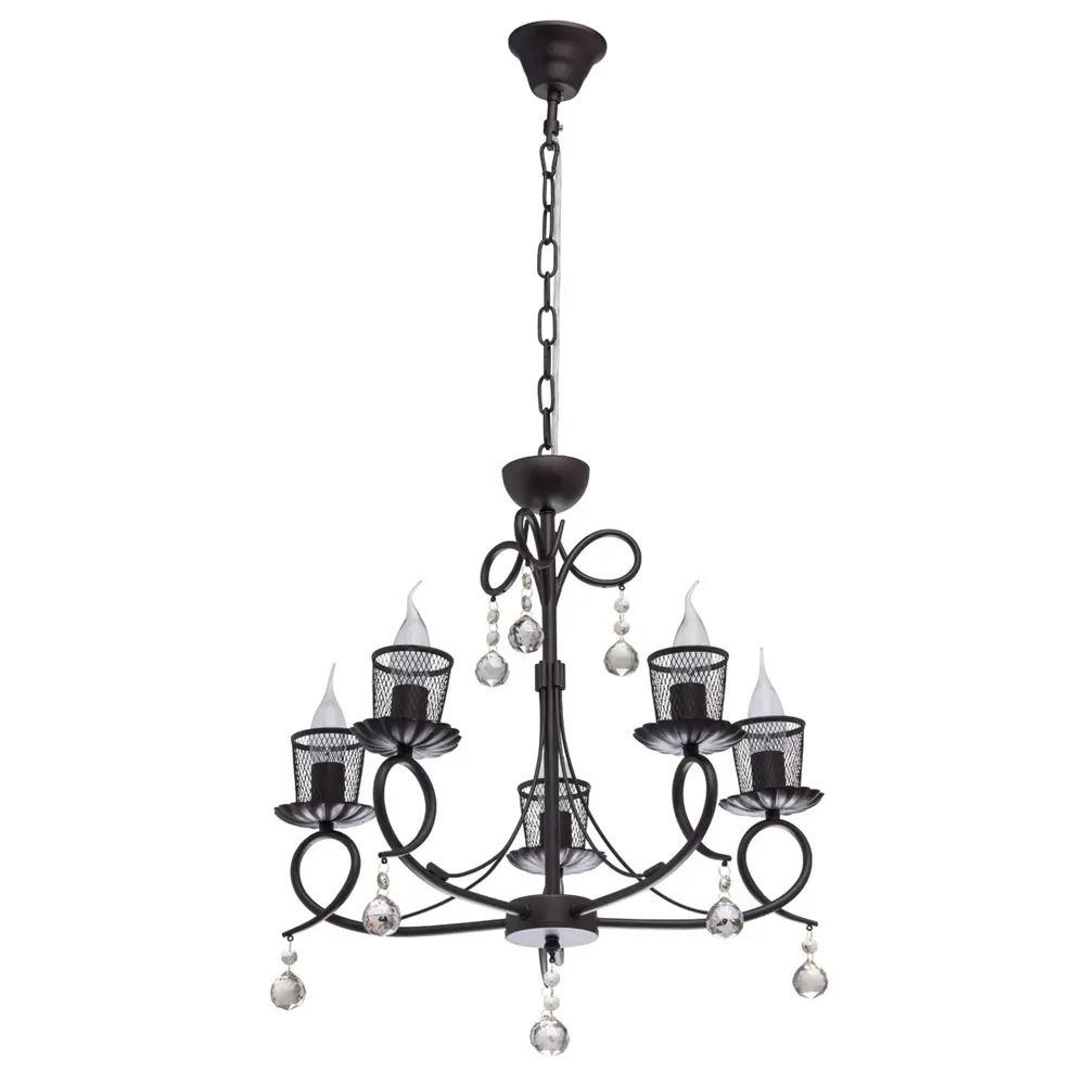 Люстра Аида 5xE14x60 Вт, металл, цвет тёмное дерево MW-Light STLM-2184509