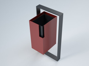 Наружная стальная стойка для мусора