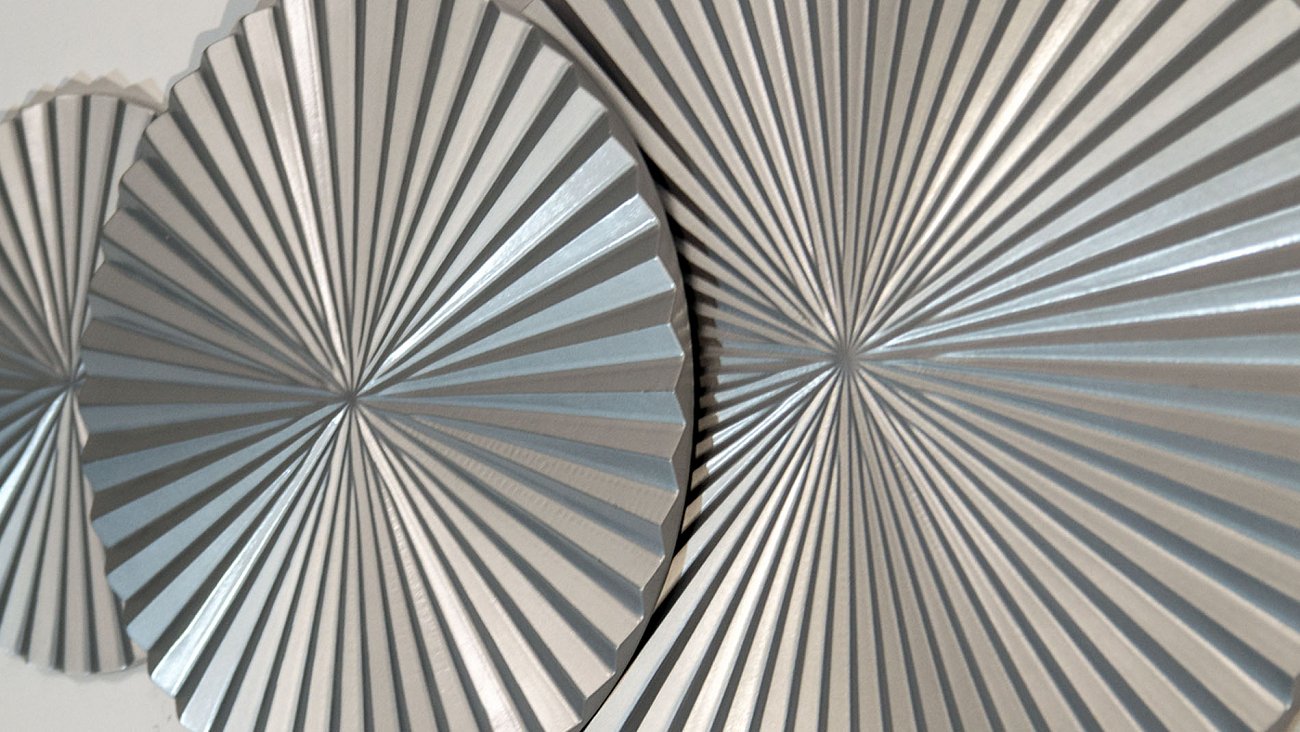 Панно декоративное настенное из дерева 105х50 см серебряное Silver-3 EVENHOME  00-3878817 Серебро  - Вид №1