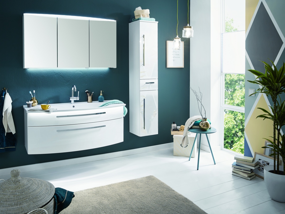 Speed1000(722/161) Комплект мебели Puris Speed, 1000 мм, цвет белый высокоглянцевый