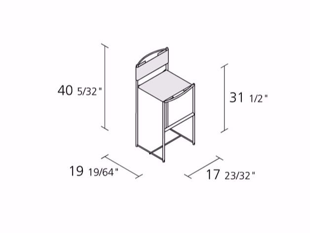 Высокий садовый стул из полиэстера с подставкой для ног Alias ARCH-00008511 - Вид №1