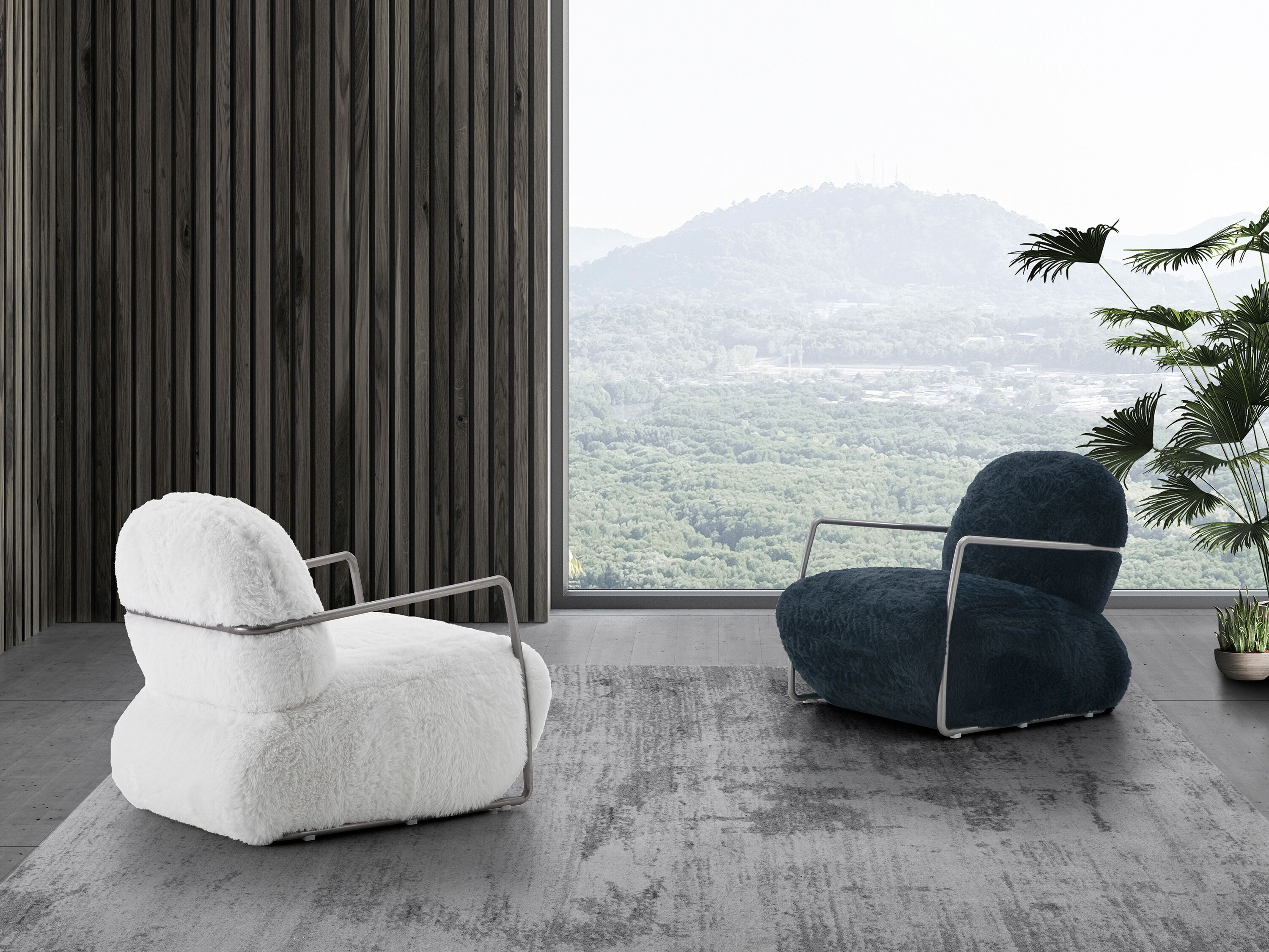 Кресло из искусственного меха с подлокотниками CAMPO DE' FIORI TANGO ARCH-00095981 - Вид №13