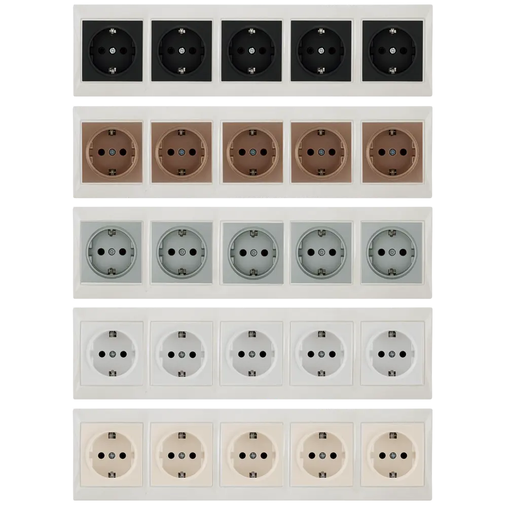 Рамка TDM ELECTRIC Таймыр на 5 розеток в бежевом цвете 85591193 STLM-0064419 - Вид №1