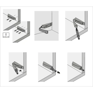 91248950 Толкатель мебельный HETTICH Push to open Pin под прикручивание длинный для петель с пружинами цвет антрацит STLM-1378232