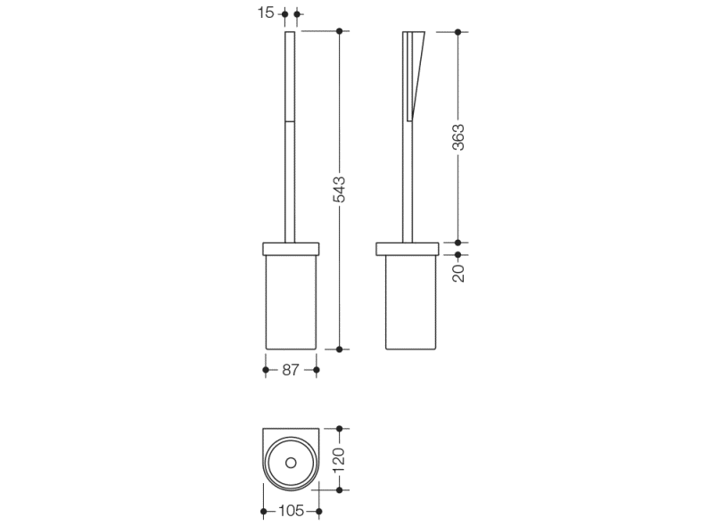 800.20.20041 Набор туалетных щеток HEWI System 800 - Вид №9