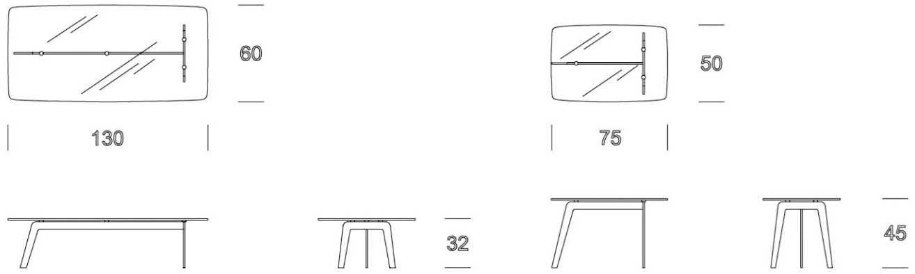 Former In Italia Прямоугольный стеклянный журнальный столик Dcv sun-id-1377964 - Вид №2