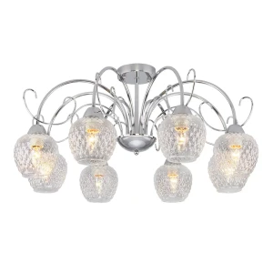 Люстра потолочная Eurosvet Benita 30142, 8 ламп, 32 м², цвет хром