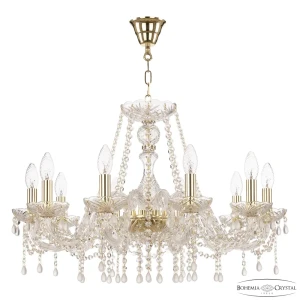 91901302 Люстра подвесная Bohemia ivele crystal 75178 75178 10 ламп 20 м² цвет золото STLM-1488062