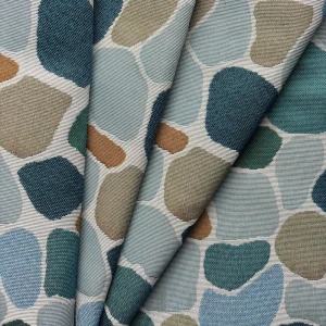 Ткань 1 м/п Морские камушки гобелен 150 см цвет голубой