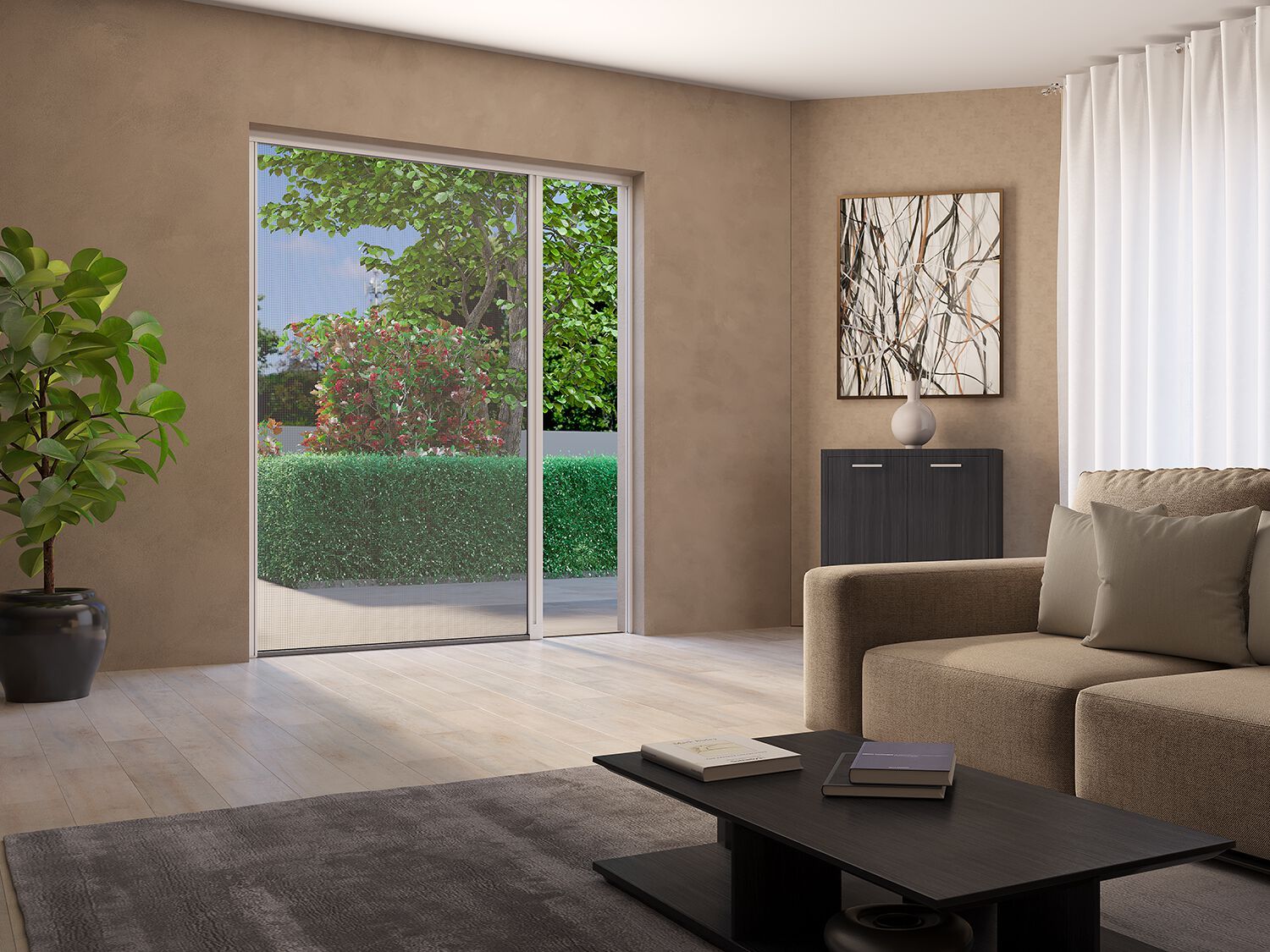 Боковая раздвижная встраиваемая москитная сетка Mv Line противомоскитные сетки-встраиваемые сбоку ARCH-00104812 - Вид №1