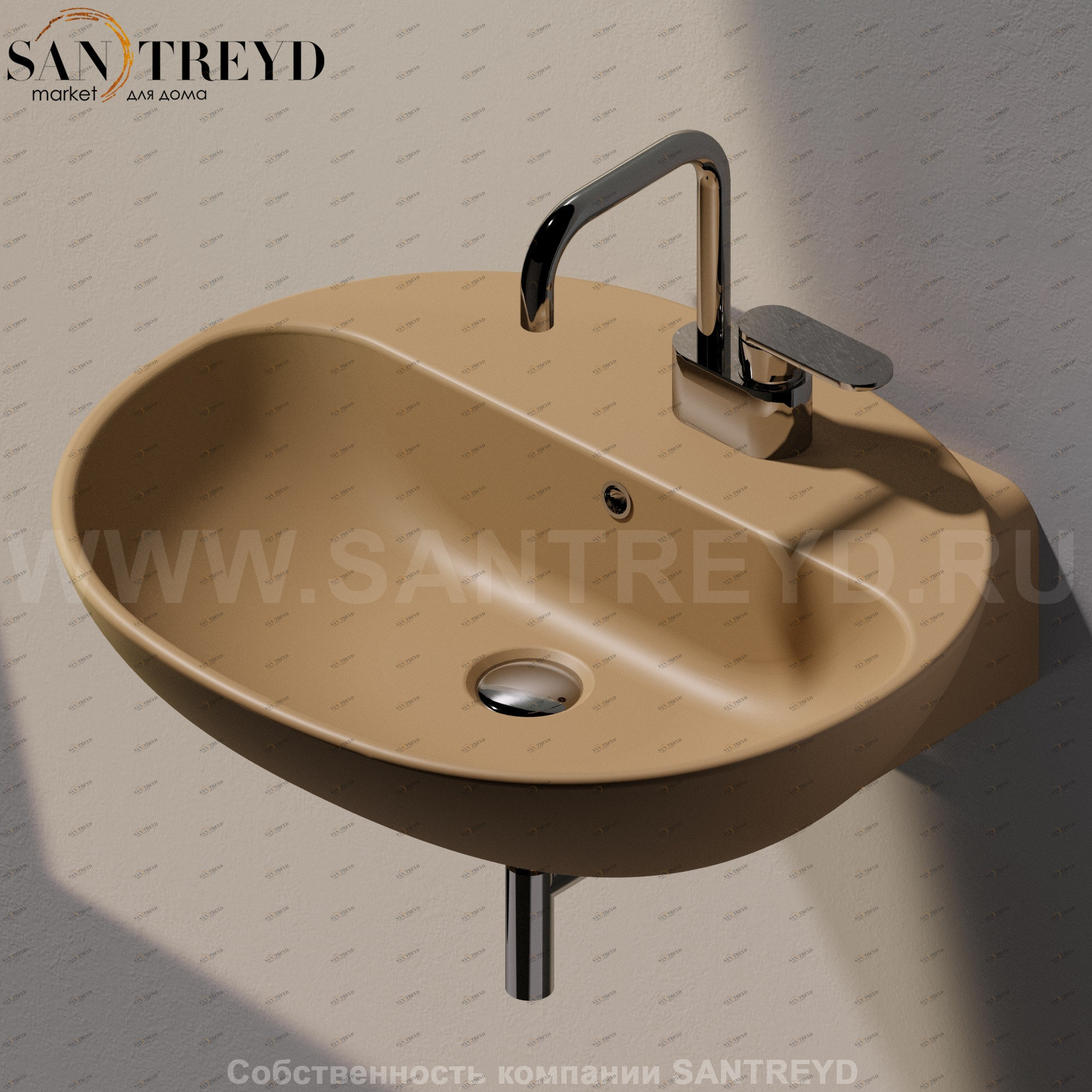 ND5083.9004 Подвесная раковина настенная овальная Ceramica Flaminia Nuda