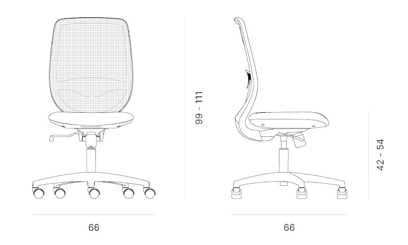 Эргономичный поворотный офисный стул Quadrifoglio Group дизайн-офис ARCH-00059147 - Вид №6