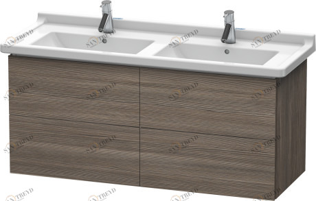 LC626905151 Тумбочка подвесная L-Cube #LC6269 1220 x 469 мм Сосна коричневая, декор Duravit