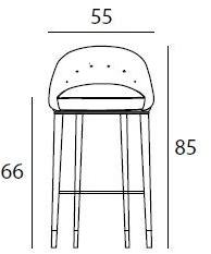 KOKET Табурет из мягкой ткани с подставкой для ног Nessa sun-id-1479136 - Вид №1