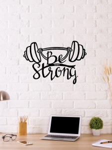 91260237 Панно настенное металлическое "BE STRONG"48,5х32,6 см STLM-0525541 BUANART